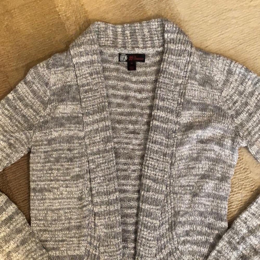 EUC J.J.Basics Grey Open Front Cardigan size M